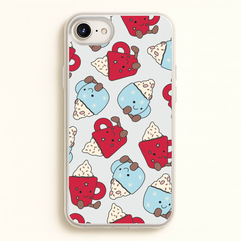 Christmas Drinks Plushies Pattern iPhone 6 Plus / 7 Plus / 8 Plus Case
