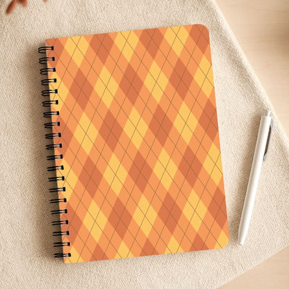 Orange Argyle Pattern Notepad