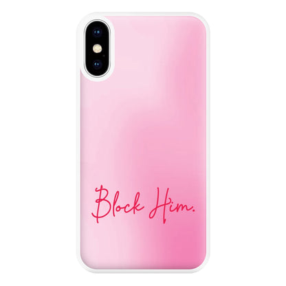Block Him Pink Gradient iPhone X / XS Case
