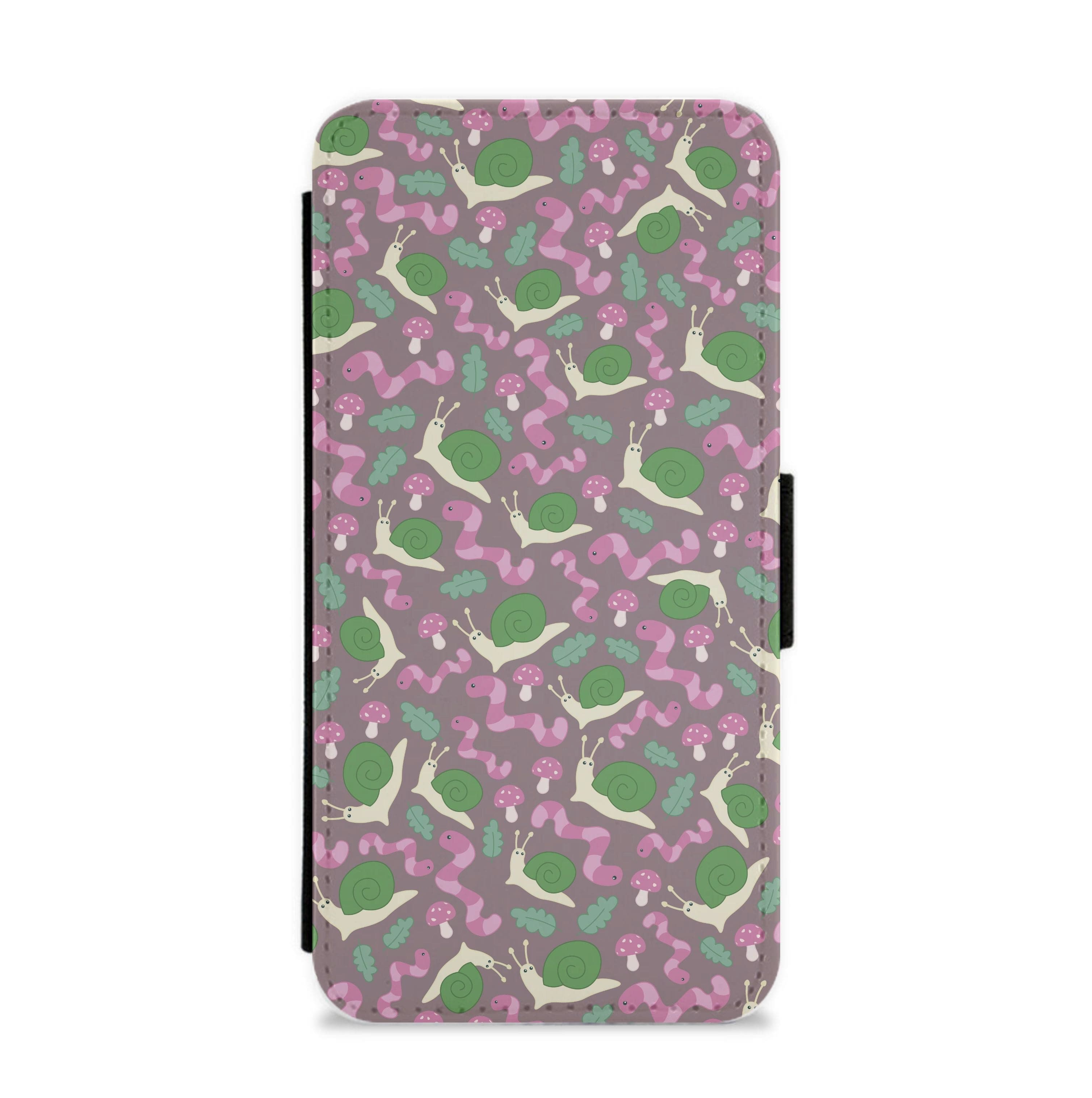 Snails - Animal Patterns Flip / Wallet Phone Case