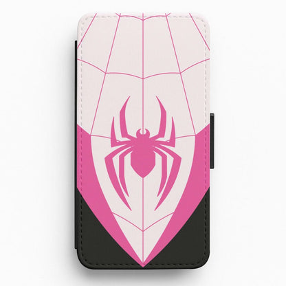 Pink And Black Spider Costume Flip / Wallet Phone Case