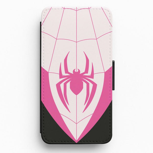 Pink And Black Spider Costume Flip / Wallet Phone Case
