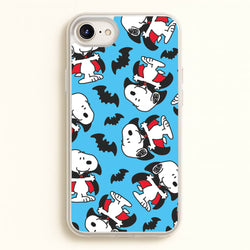 Cartoon Beagle Vampire And Bats Pattern iPhone 6 Plus / 7 Plus / 8 Plus Case