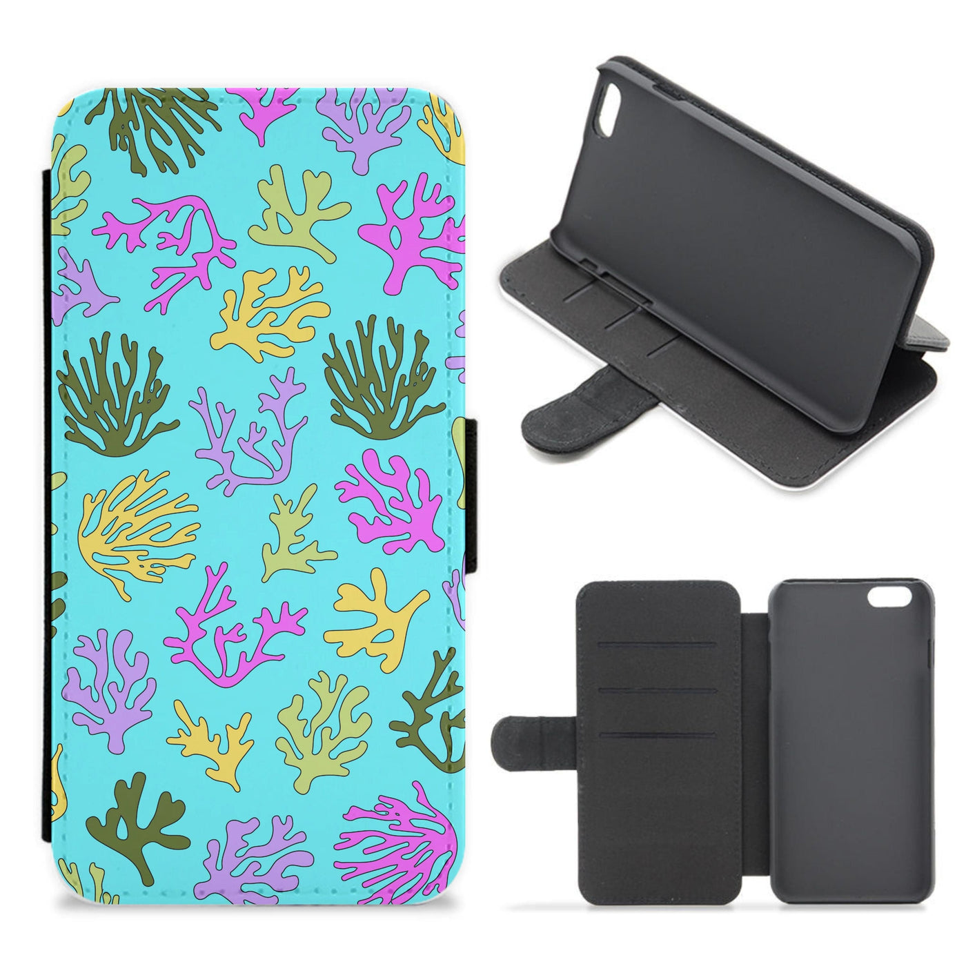 Coral Pattern - Sealife Flip / Wallet Phone Case