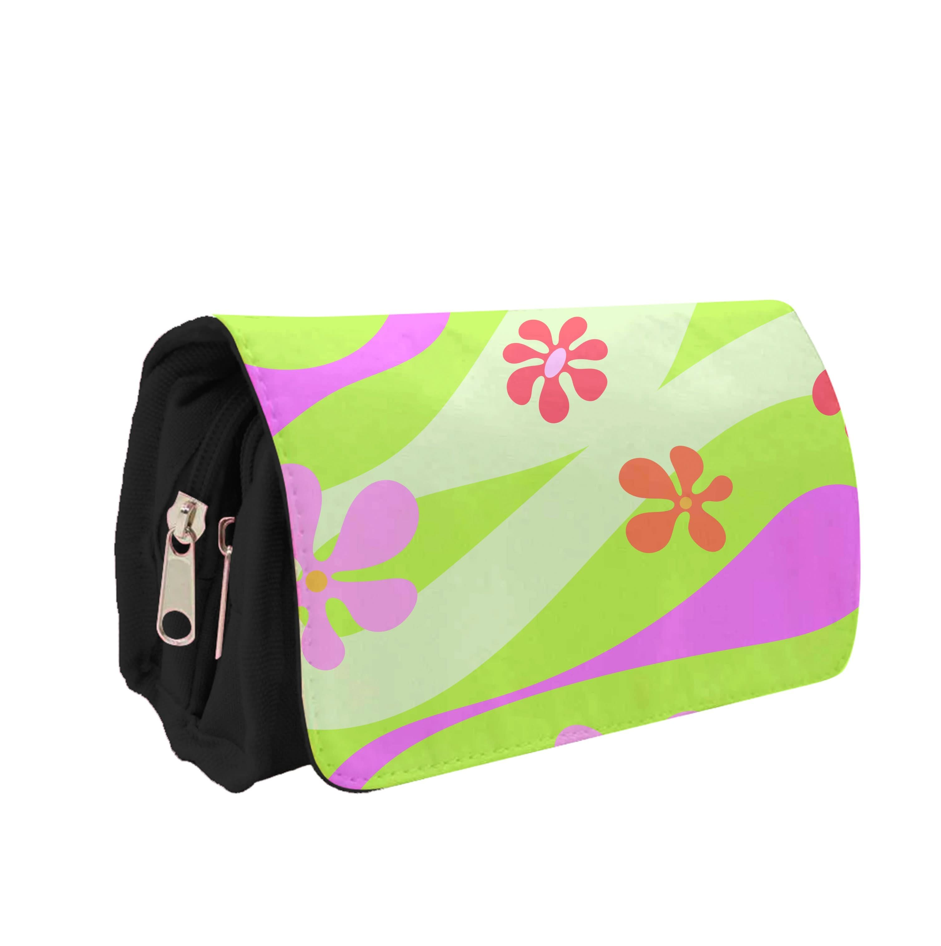 Retro Flowers Pattern Pencil Case