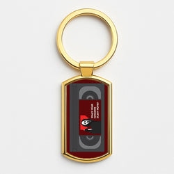 Horror Movie 7 VHS Tape Gold Keyring