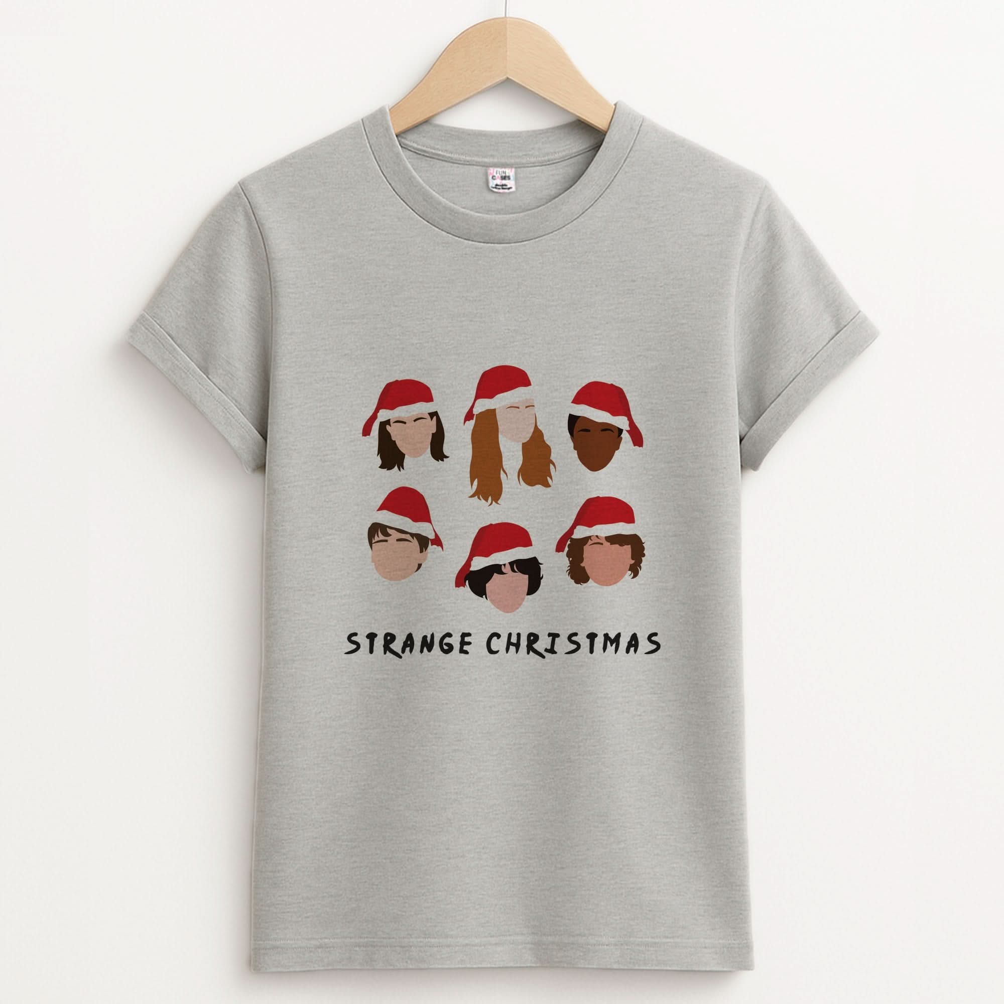 Strange Crew Christmas Unisex Grey T-Shirt