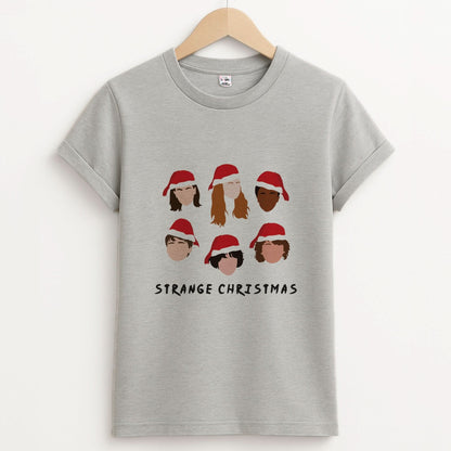 Strange Crew Christmas Unisex Grey T-Shirt