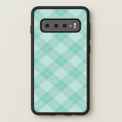 Light Cyan Tartan Christmas Pattern Galaxy S10 Case