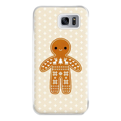 Christmas Jumper Pattern Gingerbread Man Phone Case