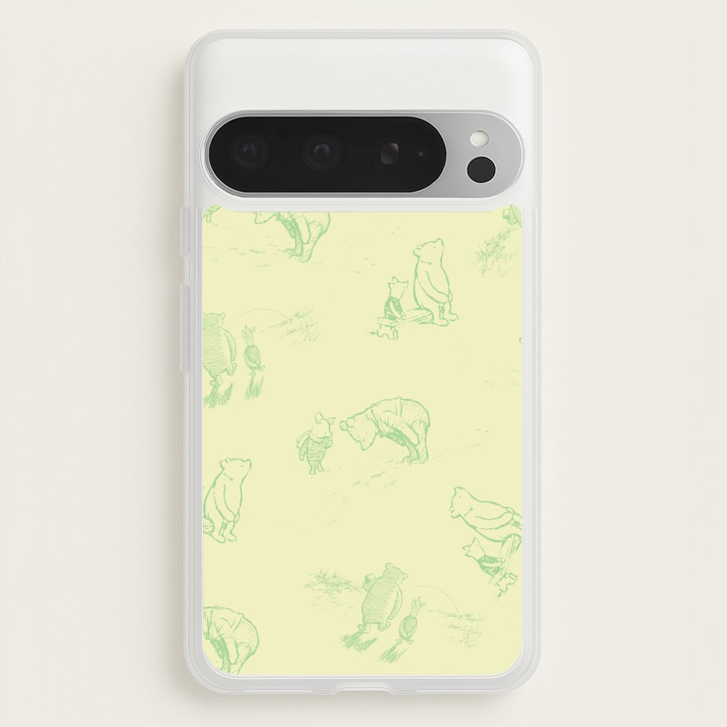 Sketched Winnie Pattern Google Pixel 9 Pro XL Case