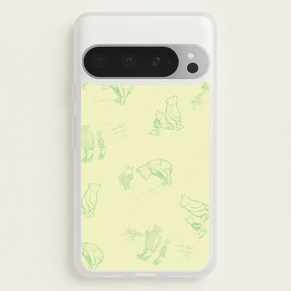 Sketched Winnie Pattern Google Pixel 9 Pro XL Case