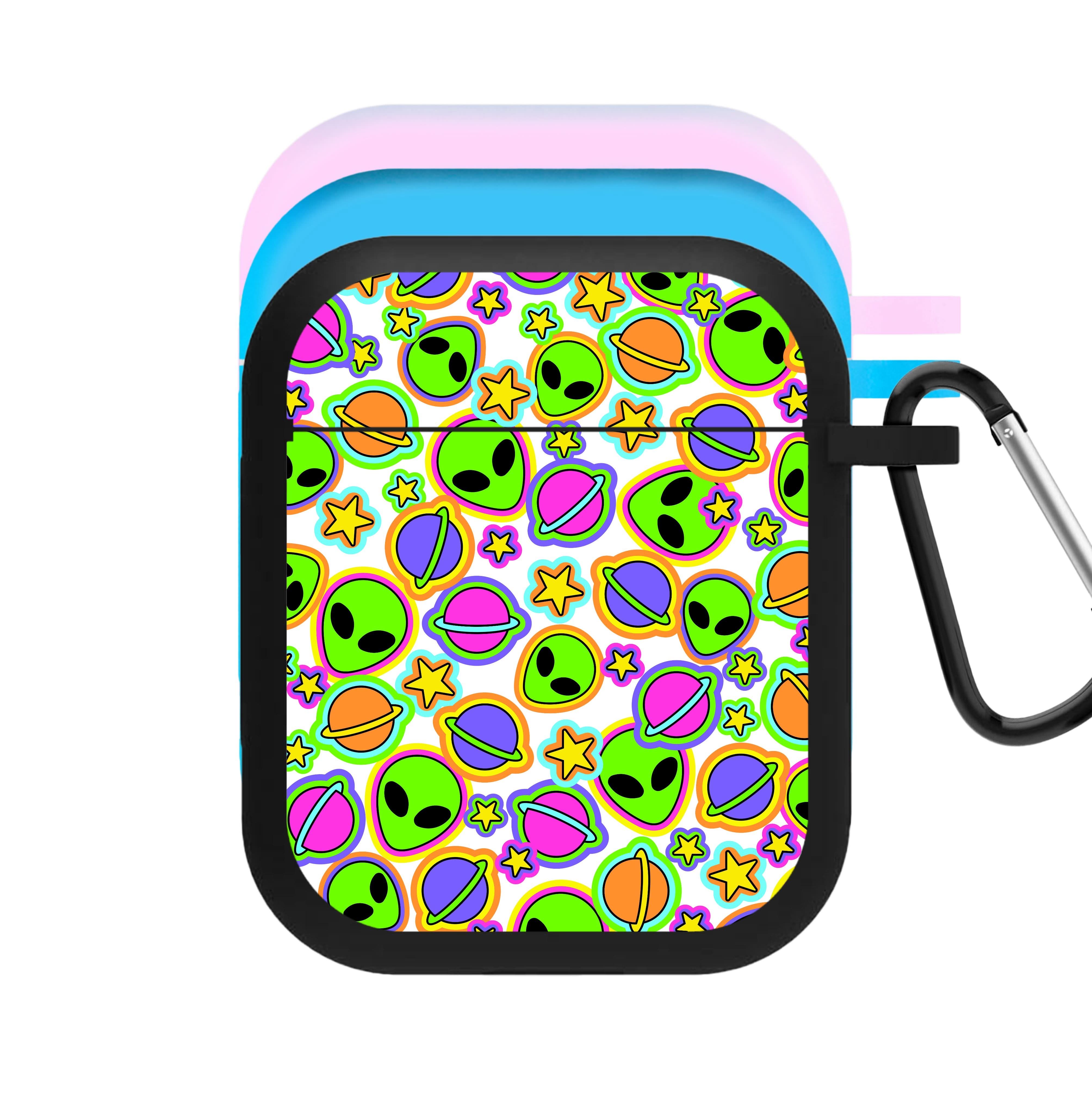 Colourful Aliens And Stars AirPods Case
