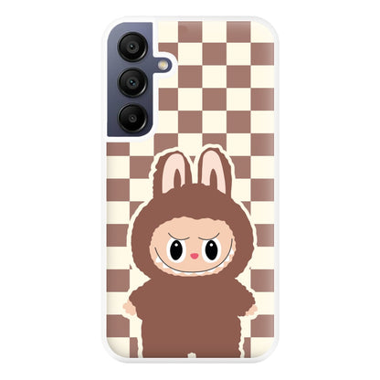 Checkered Cute Brown Monster  Galaxy A16 Case