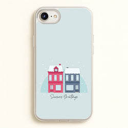 Seasons Greetings Winter Townhouses iPhone 6 / 7 / 8 / SE Case
