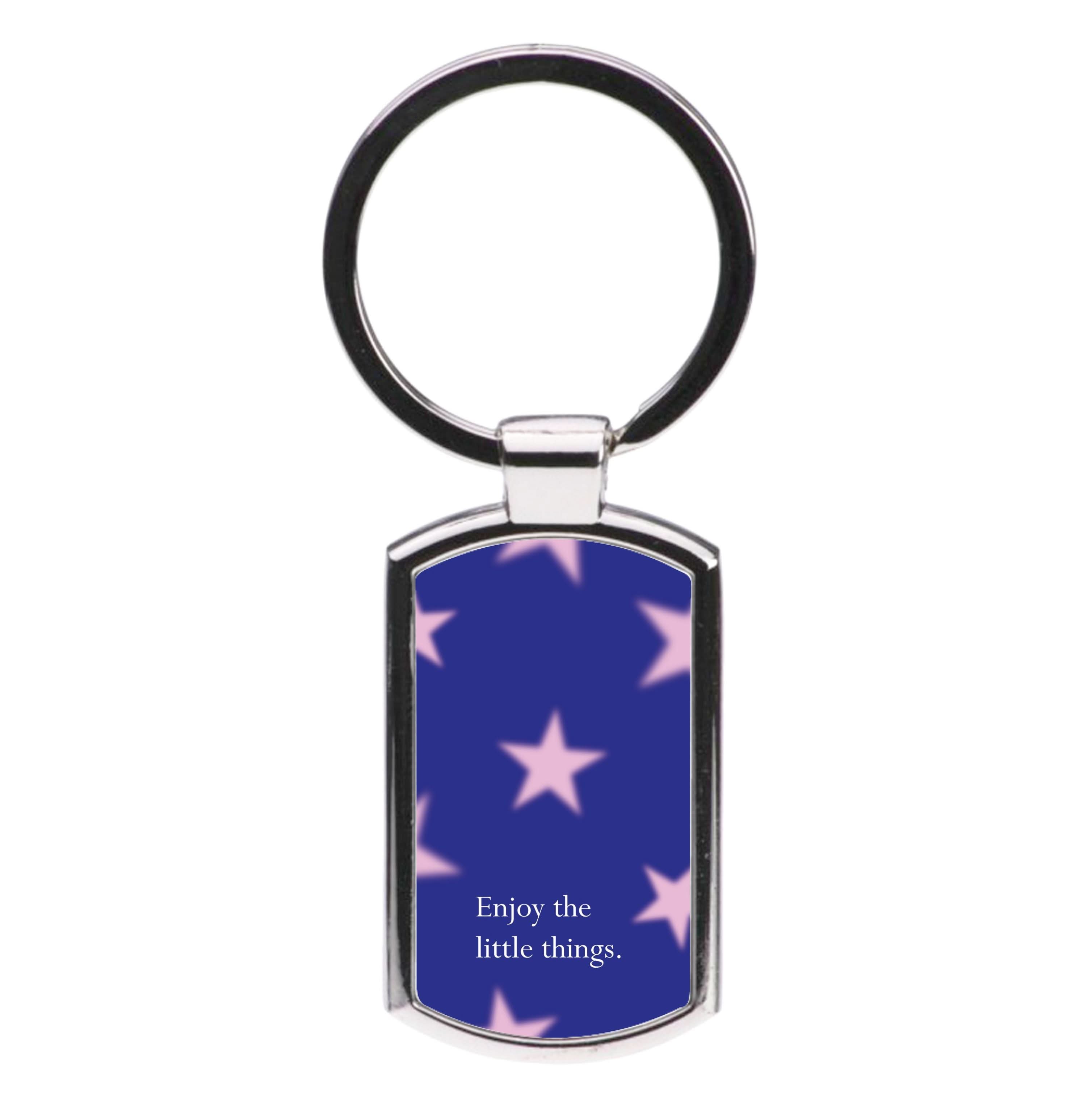 Enjoy The Little Things Dark Purple Luxury Keyring