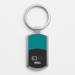 Russell Helmet 2026 Silver Metal Keyring