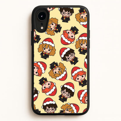 Wizards With Christmas Hats Pattern iPhone XR Case