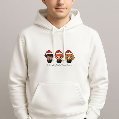 Wizards With Christmas Hats Mens Hoodie
