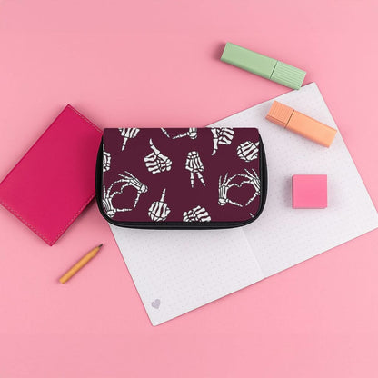 Skeleton Hands Pattern Pencil Case