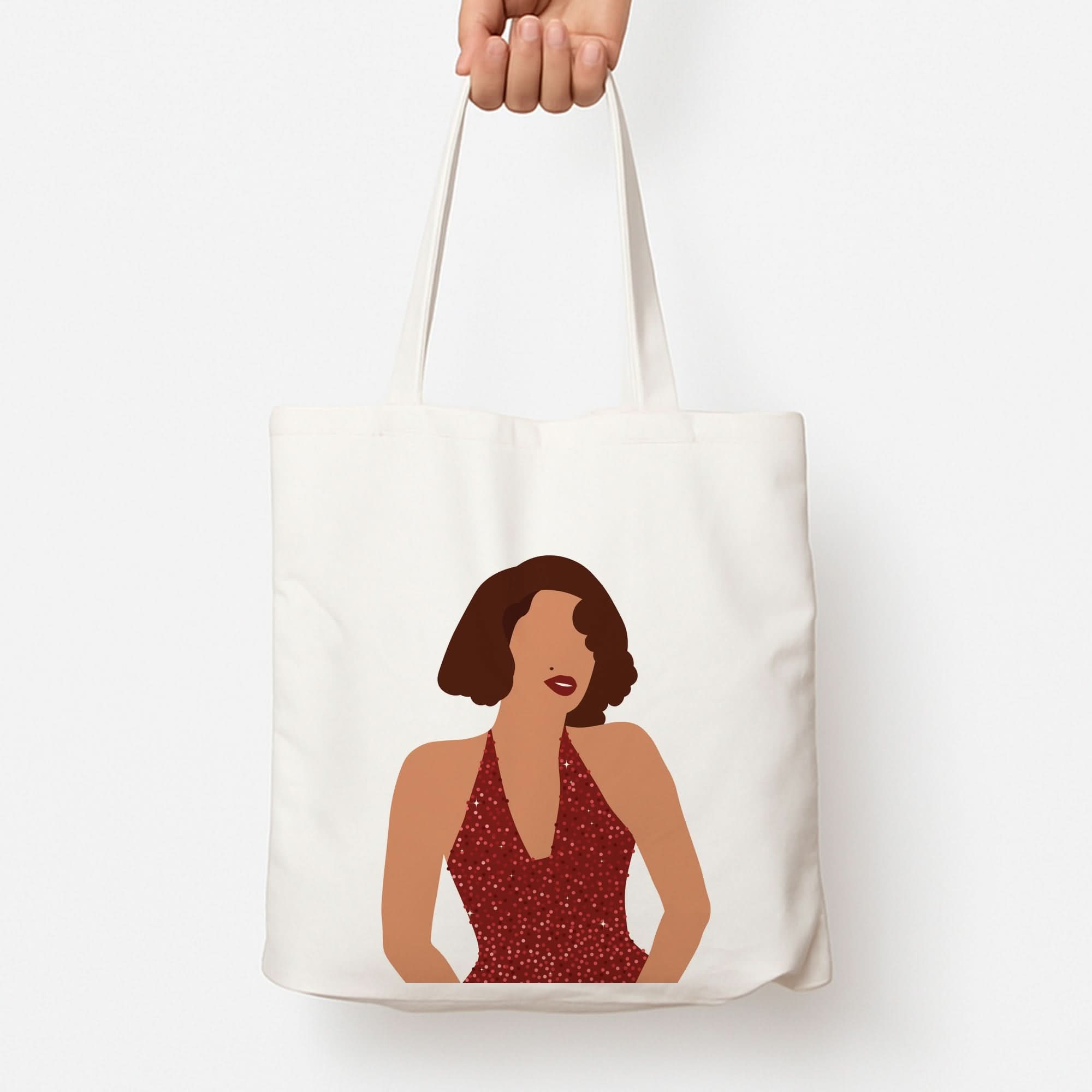 Red Sparkly Dress Tote Bag
