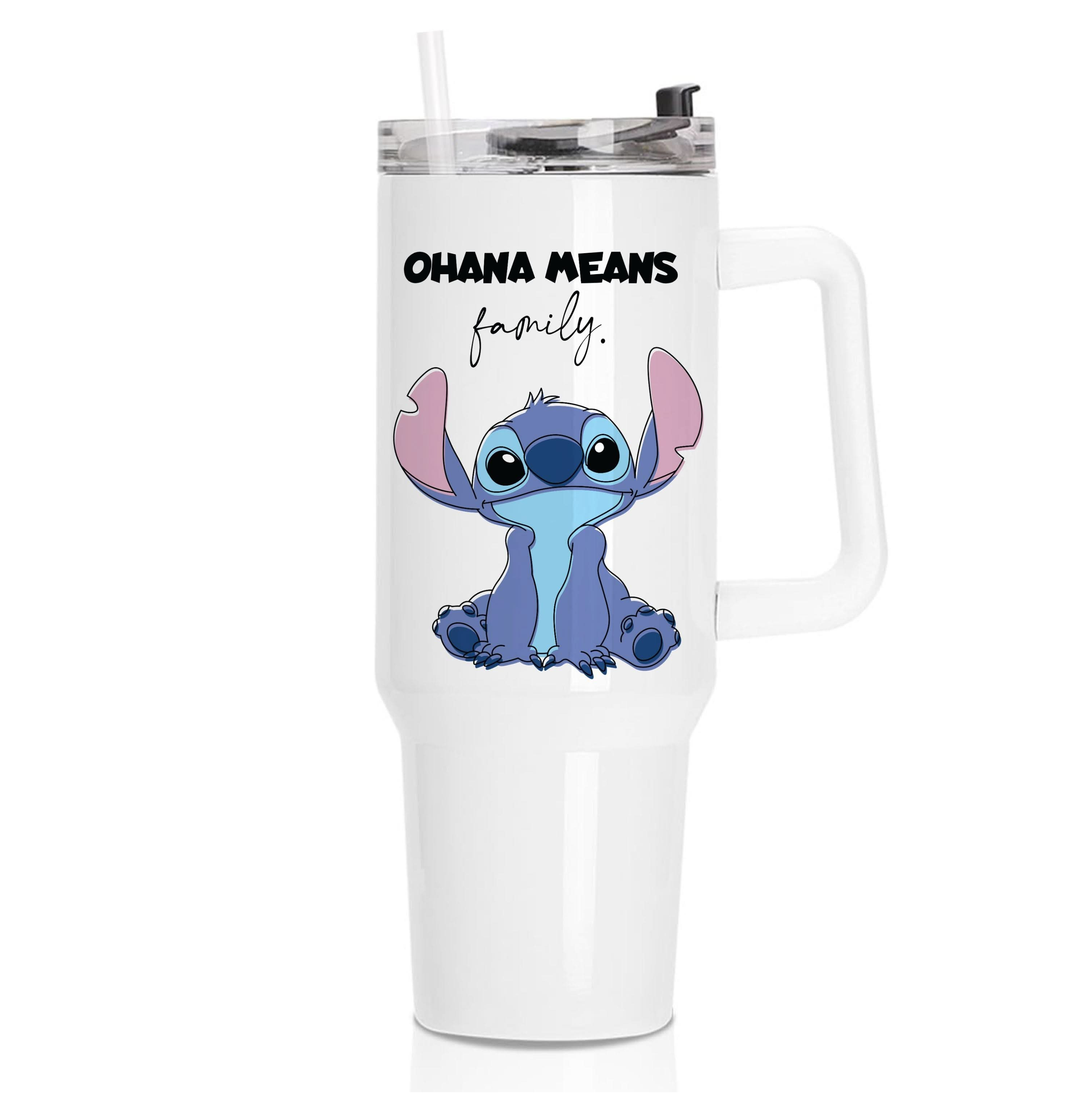 Ohana Means Family Pink Tumbler