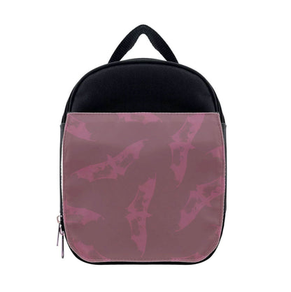 Dark Pink Bats Pattern Lunchbox