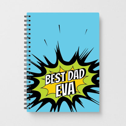 Comic Book Best Dad Eva Notebook