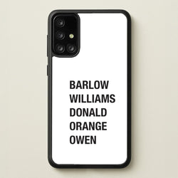 Take Band Members Names Galaxy A71 Case