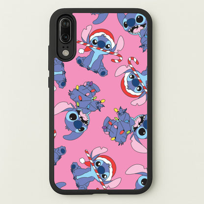 Christmas Cute Blue Alien Pattern Huawei P20 Case