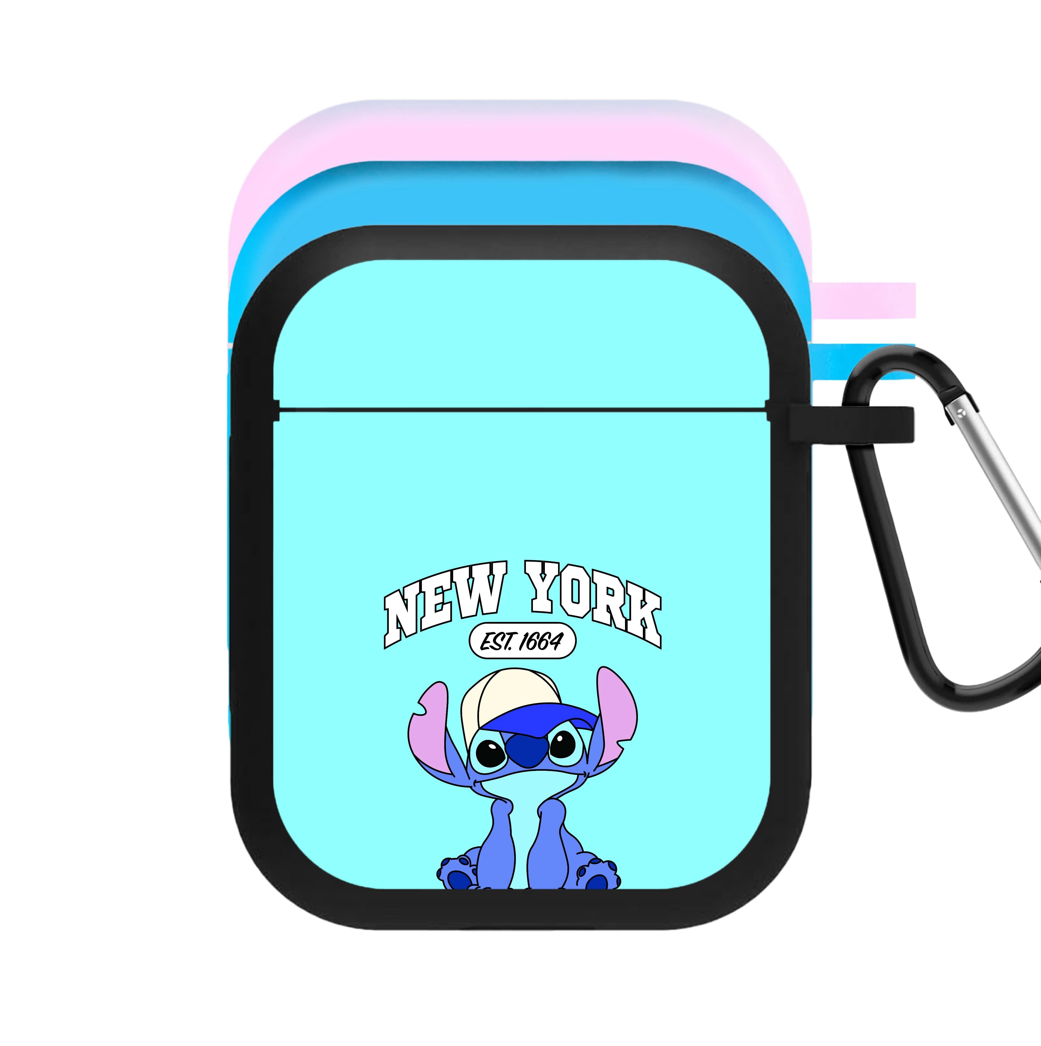 New York Blue Alien AirPods Case