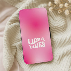 Libra Vibes Gradient Zodiac Leather Phone Case