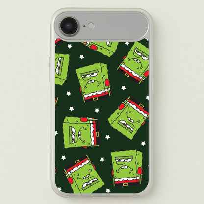 Grumpy Christmas Cartoon Sponge Pattern iPhone 17 Air Case