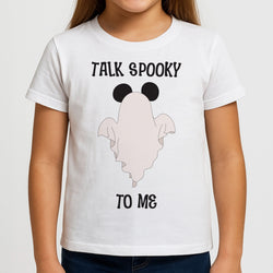 Talk Spooky To Me Mouse Ghost Girls T-Shirt