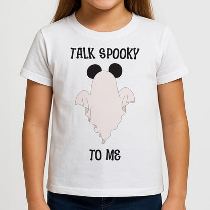 Talk Spooky To Me Mouse Ghost Girls T-Shirt
