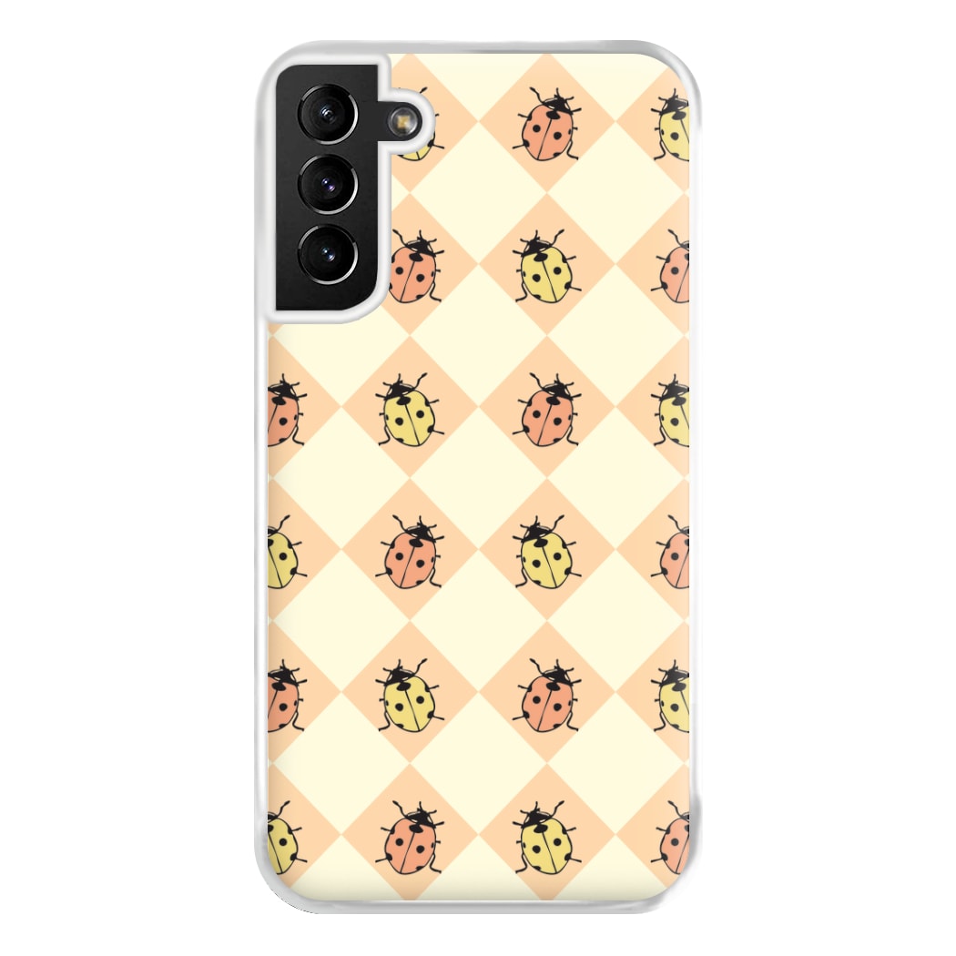 Argyle Ladybugs Pattern Galaxy S21 Plus Case