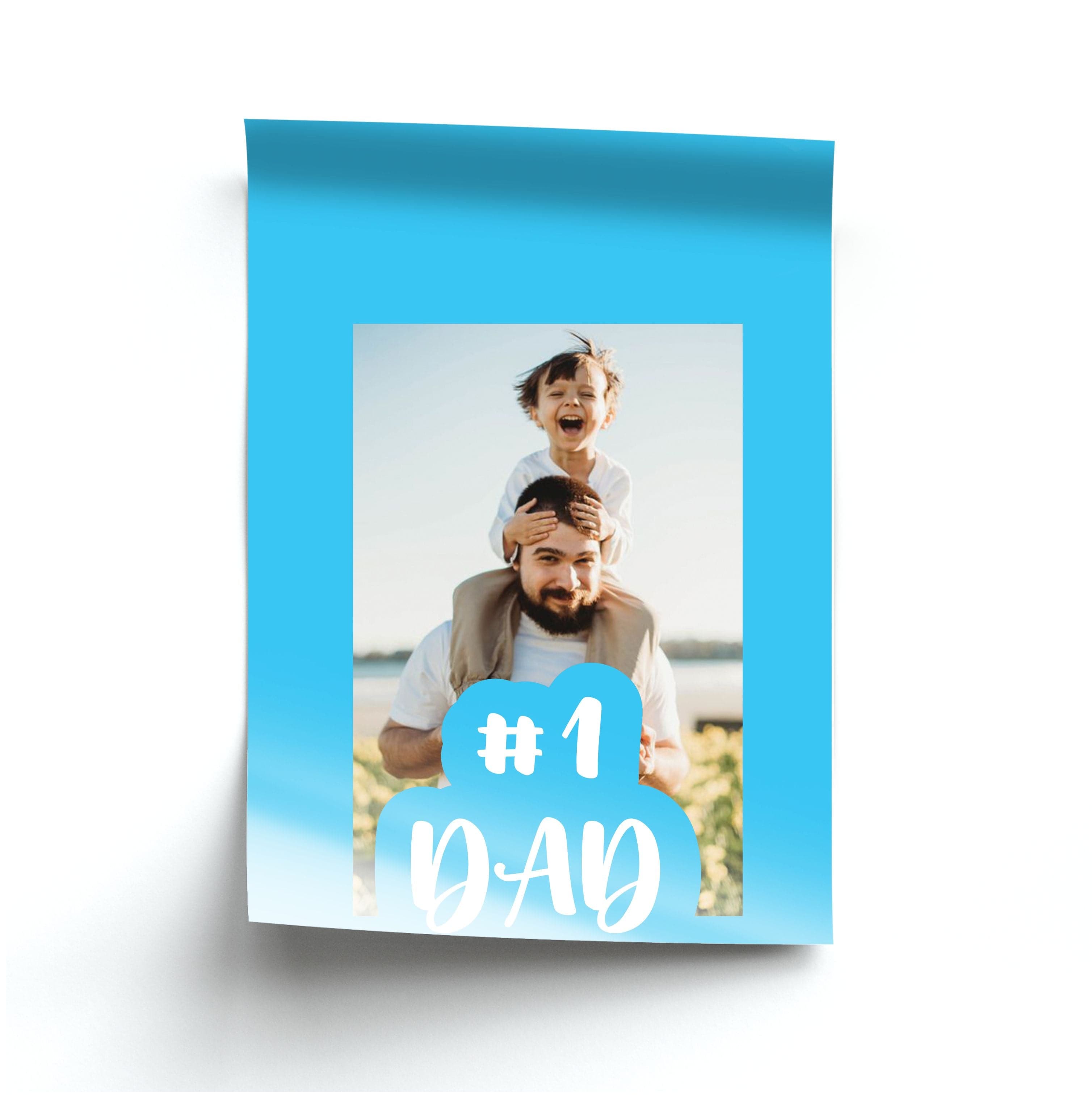 Hashtag 1 Dad - Personalised Father's Day Poster