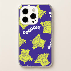 Toy Aliens Silhouette Pattern iPhone 15 Pro Case