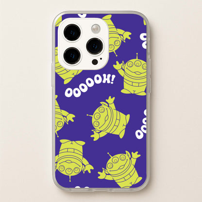 Toy Aliens Silhouette Pattern iPhone 15 Pro Max Case