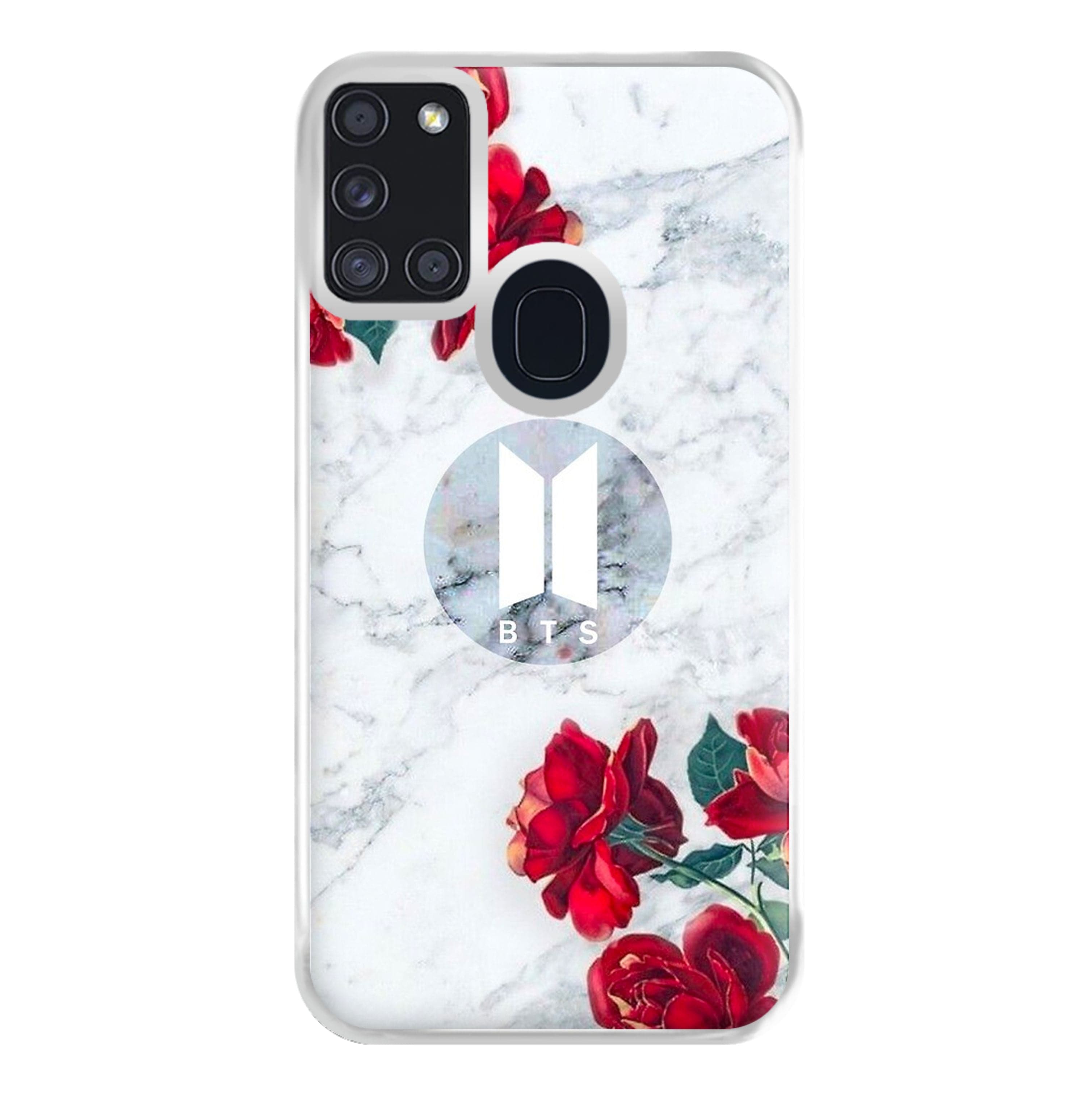 K-Pop Band Logo Marble Roses Phone Case