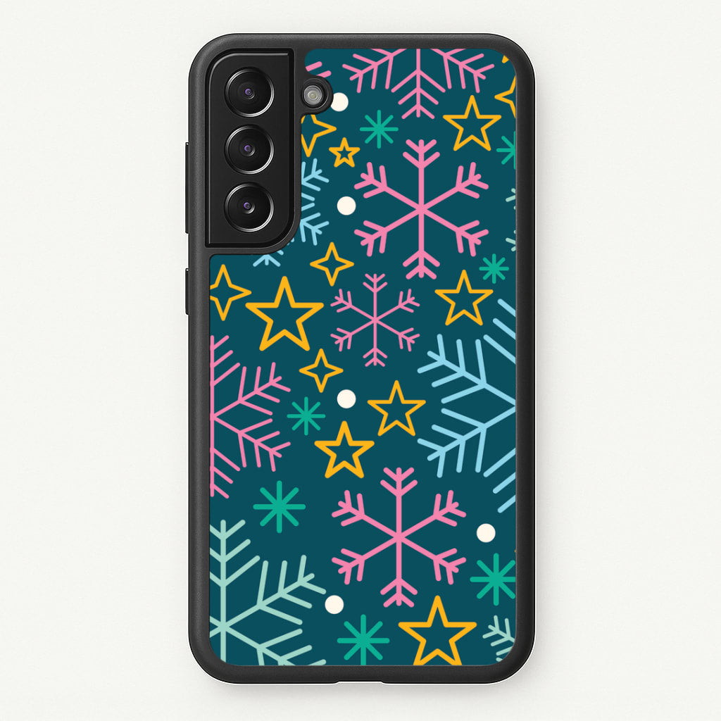 Colourful Christmas Symbols Pattern Galaxy S21 Plus Case
