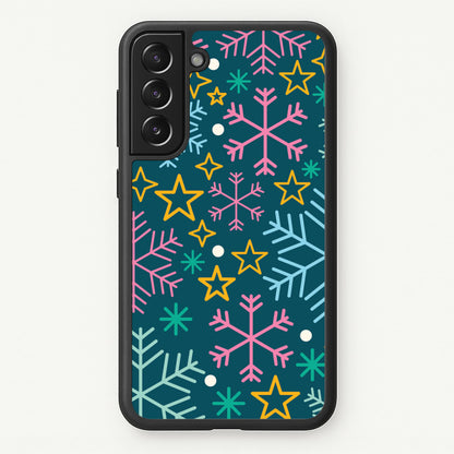 Colourful Christmas Symbols Pattern Galaxy S21 Plus Case