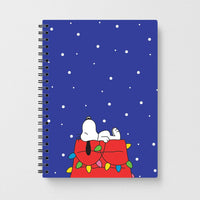 Cartoon Beagle Fairylights Notebook