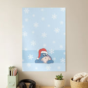 Cartoon Donkey Snowflakes Poster 1