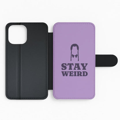 Stay Weird Purple Flip Phone Case