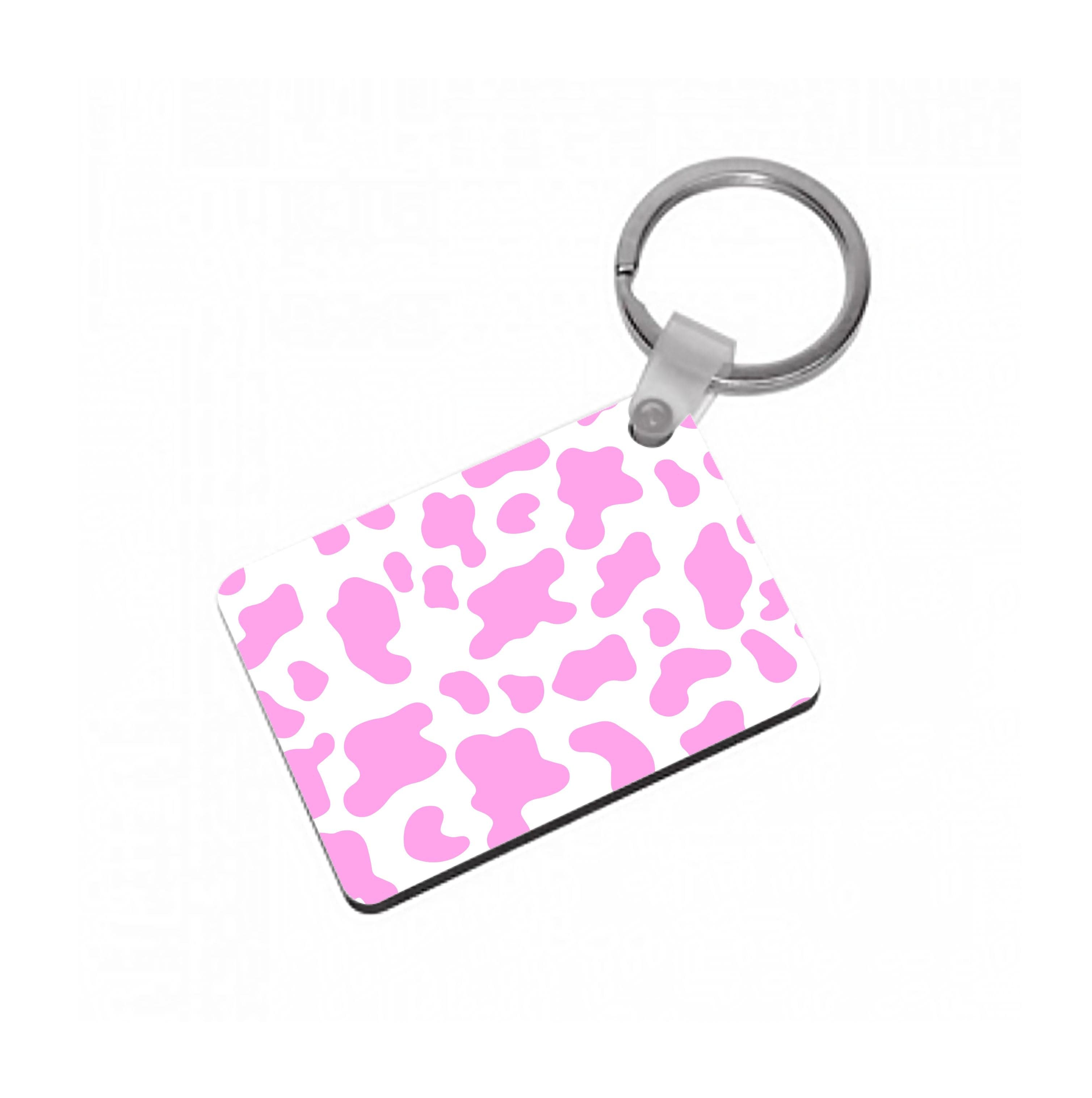 Pink Cow - Animal Patterns Keyring