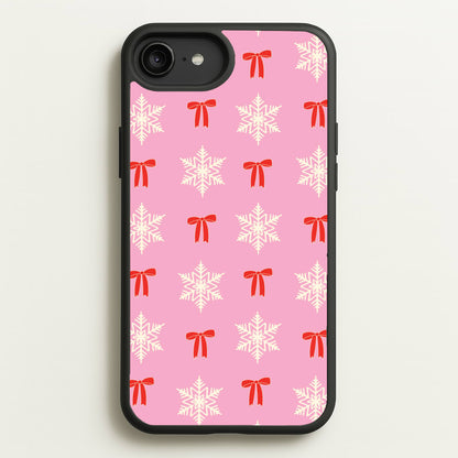 Coquette Bows And Snowflakes Pattern iPhone 6 Plus / 7 Plus / 8 Plus Case