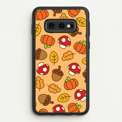Cartoon Autumn Icons Pattern Galaxy S10e Case