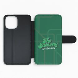 Subway Green Flip Phone Case