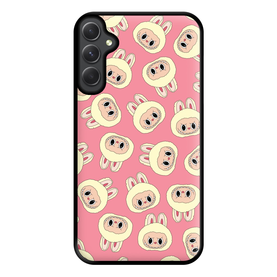 Cute Cream Monster Face Pattern Galaxy A54 Case